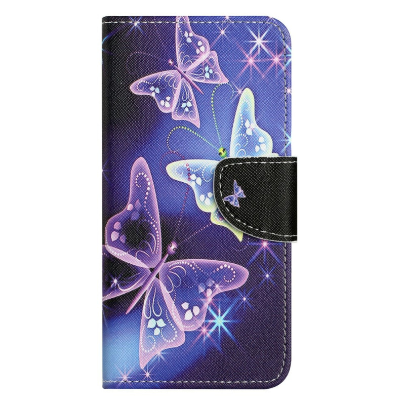 Housse Moto G86 5G / G86 Power 5G Papillons Étincelants