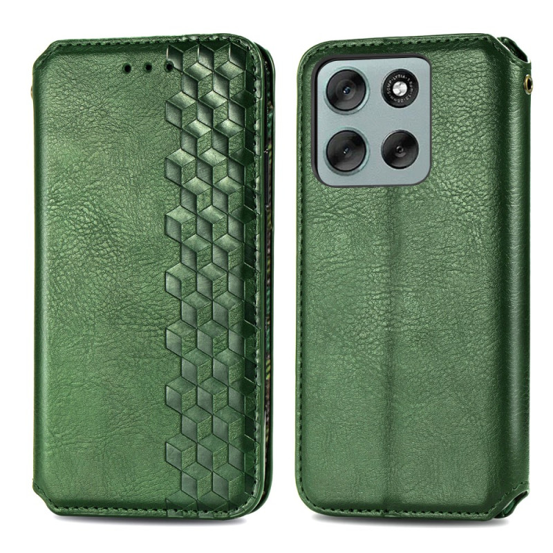 Flip Cover Moto G56 5G Mokkanahka Effect Frieze -suojus