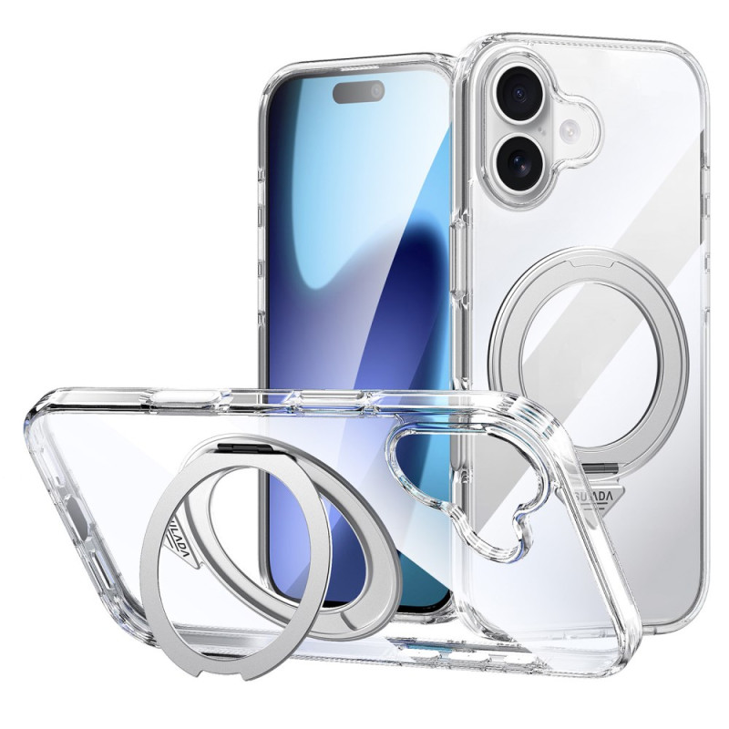 Kristallinkirkas iPhone 17 Suojakuori
 jalustalla