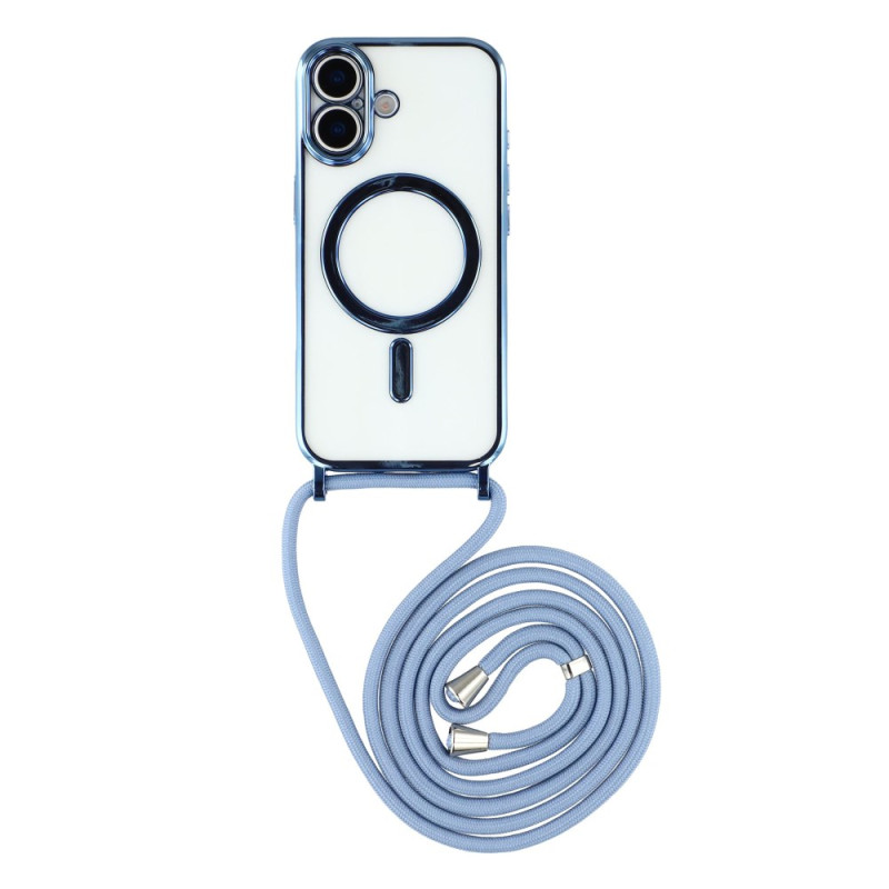 Läpinäkyvä MagSafe-yhteensopiva iPhone 17 olkahihna suojakuori