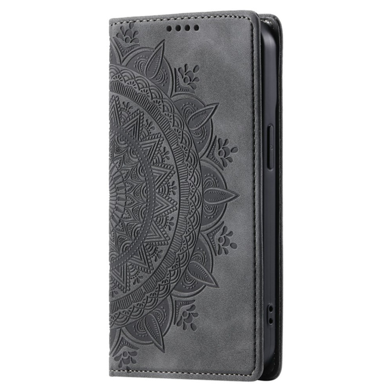 Flip Cover Xiaomi Redmi 15 4G / 5G Mokkanahka vaikutus Mandala