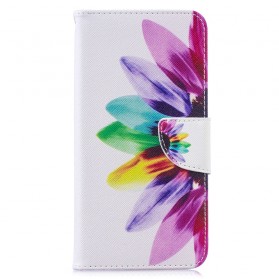 Huawei Y7 2019 akvarelli kukka tapauksessa