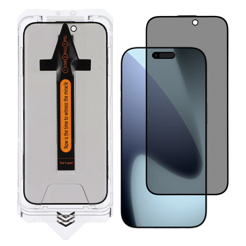 Anti-Spion näytönsuoja iPhone 17 asennussarja