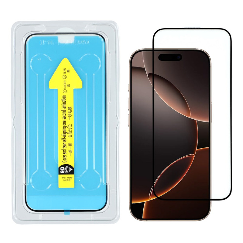 Protecteur en Verre Trempé pour Écran iPhone 17 Pro Kit d'Installation
