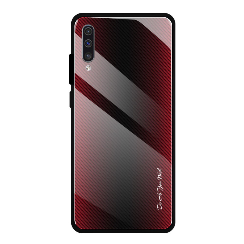 Coque Samsung Galaxy A50 / A50s / A30s Verre Trempé Design Fibre Carbone