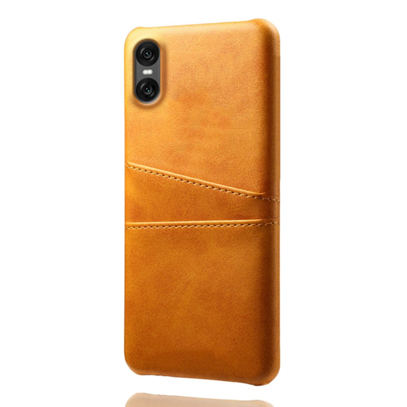 Coque Sony Xperia 10 VII Effet Cuir Porte-Cartes