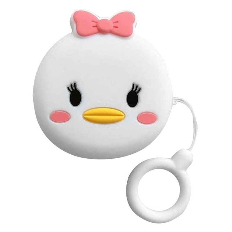 Samsung Galaxy Buds FE Duck suojakuori
 vaaleanpunaisella rusetilla