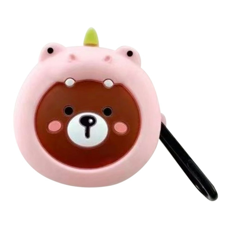 Samsung Galaxy Buds FE Dinosaurus ja vaaleanpunainen karhu Suojakuori

