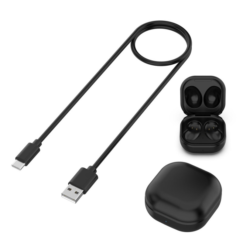 Samsung Galaxy Buds Live -kuulokkeiden latauskotelo ja kaapeli