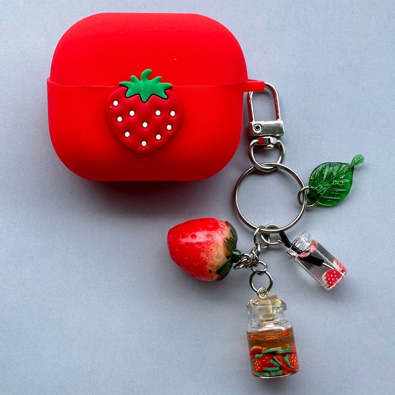 Samsung Galaxy Buds3 Pro / Buds3 Mansikka Suojakuori
 riipuksella