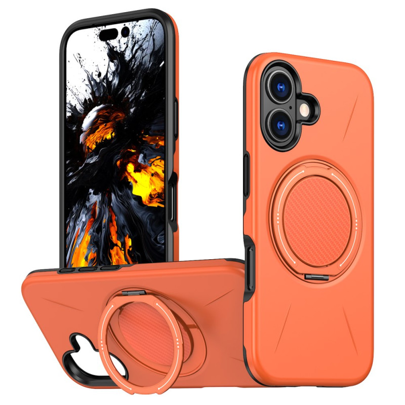 iPhone 16 Plus MagSafe-suojakuori
, jossa on metallitehosteinen pyörivä tuki