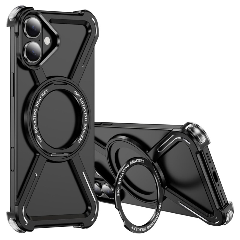 Puskurikotelo iPhone 16 Plus -puhelimelle, jossa on pyörivä tuki