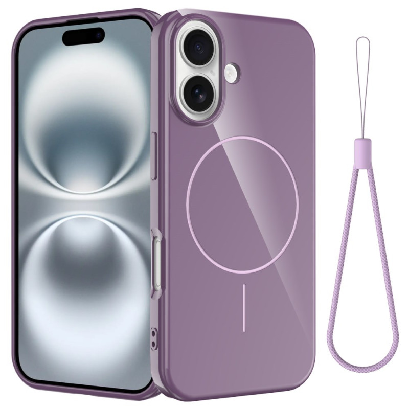 iPhone 16 Plus Magsafe silikonikuori
, jossa on kiinnityslenkki