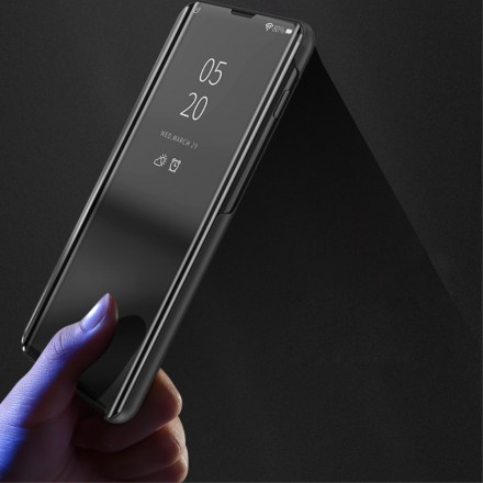 Näytä kansi Xiaomi Redmi Note 7 peili ja keinonahkainen nahka