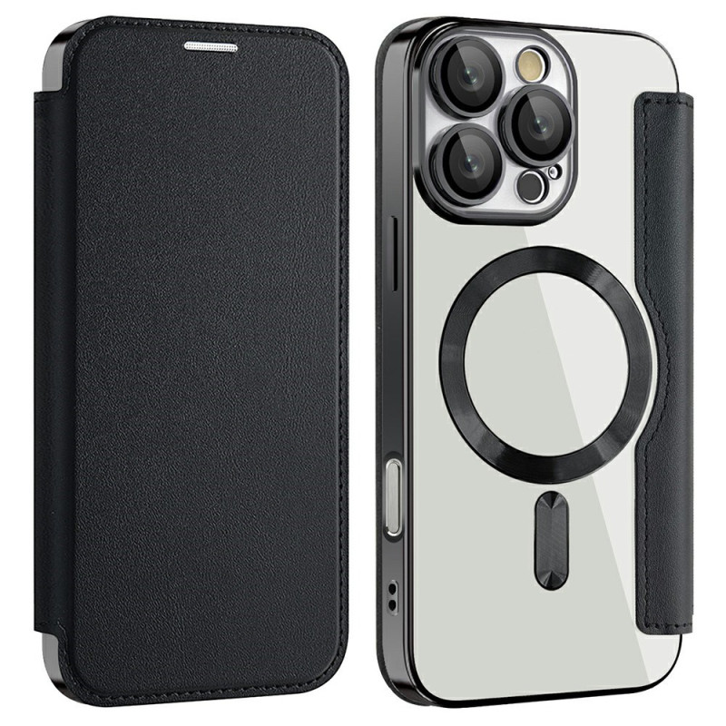 Flip Cover iPhone 16 Pro Compatible MagSafe avec Porte-Cartes RFID