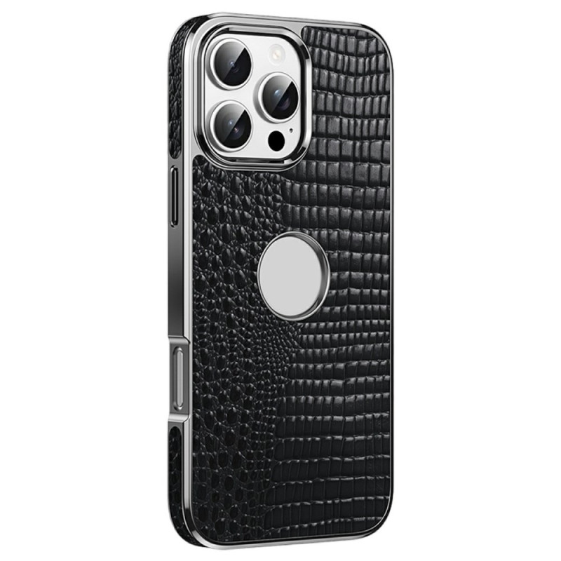 Coque iPhone 16 Pro MagSafe Cuir Texture Crocodile