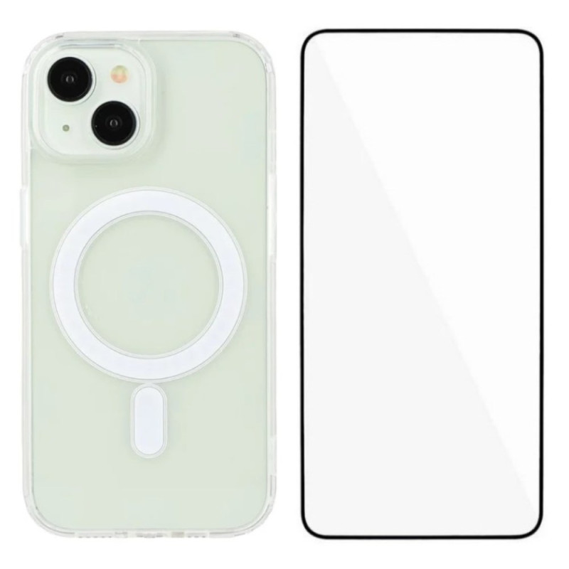 MagSafe iPhone 15 -suojakuori
, jossa on panssarilasi
 oleva suojalasi
