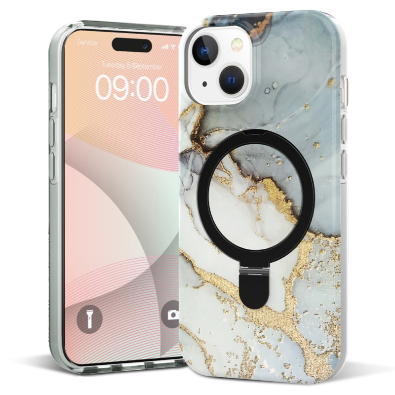 iPhone 15 Plus MagSafe-suojakuori
, jossa on marmorinen jalusta