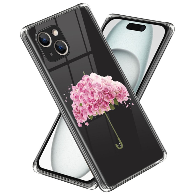 iPhone 15 Plus sateenvarjo kukkakotelo