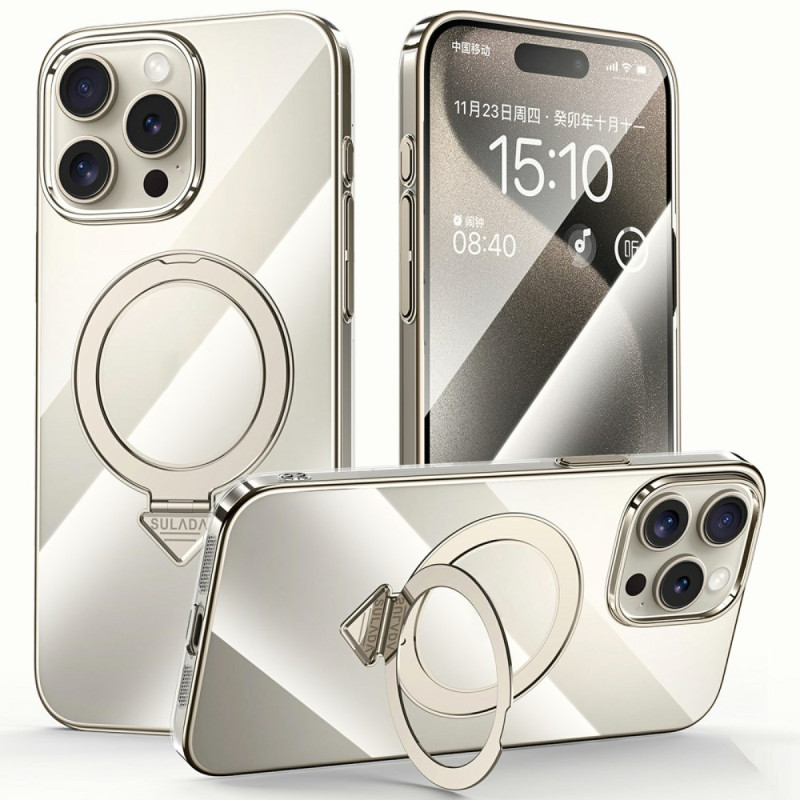 iPhone 15 Pro MagSafe -suojakuori
 jalustalla