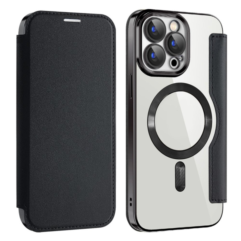 Flip Cover iPhone 15 Pro Max MagSafe, jossa on korttipidike ja RFID-lukko