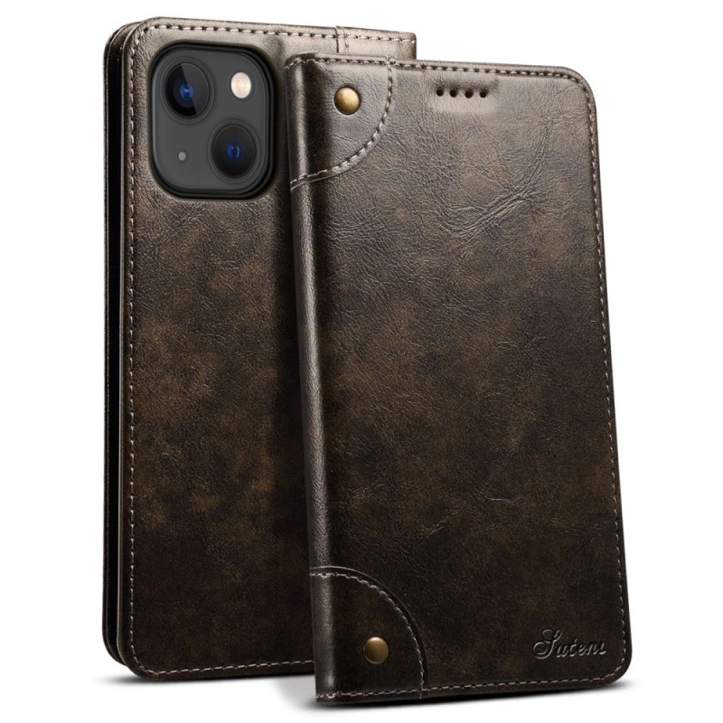 Flip Cover iPhone 14 MagSafe lompakko Vintage Effect Flip Cover iPhone 14 MagSafe lompakko Vintage Effect