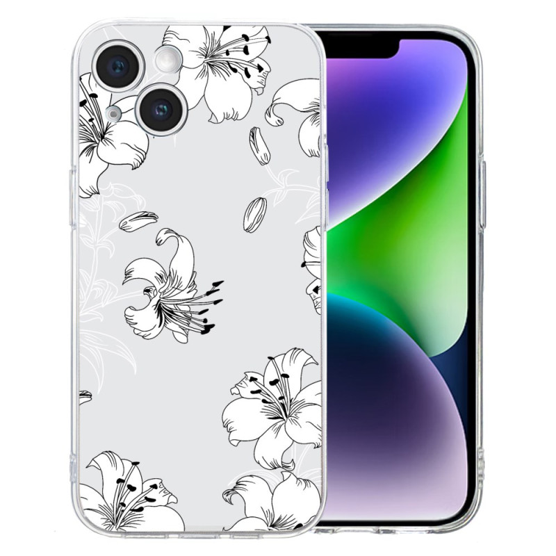 iPhone 14 Suojakuori
 Kukkamalli Valkoinen