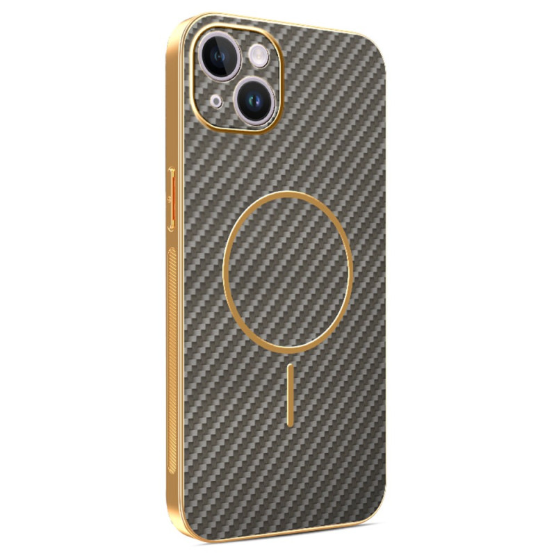 Hiilikuitu tekstuuri iPhone 14 Plus suojakuori