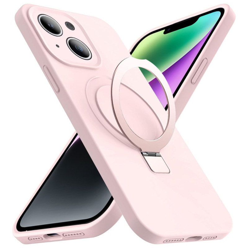 Magsafe Liquid Silikoni iPhone 14 Plus suojakuori
 jalustalla