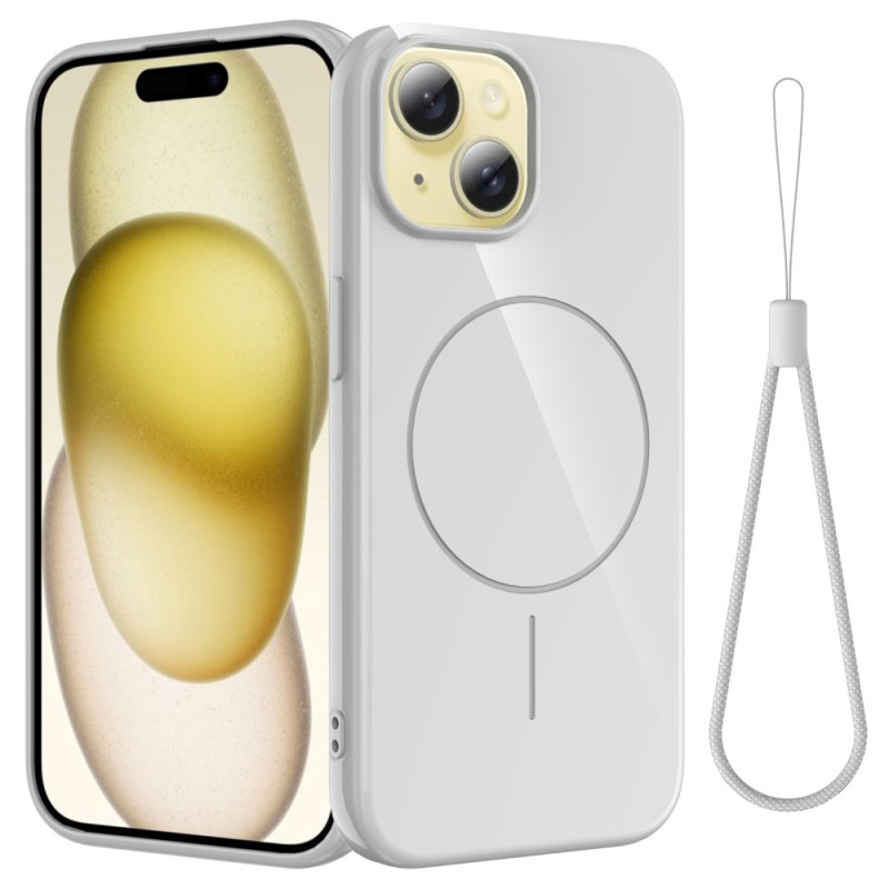 iPhone 14 Magsafe silikonikuori
, jossa on kiinnityslenkki