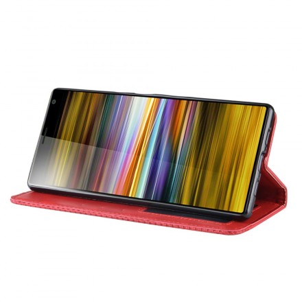Sony Xperia 10 tekonahkainen läppäkansi Plain Sony Xperia 10 tekonahkainen läppäkansi Plain