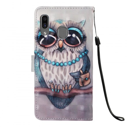 Samsung Galaxy A30 neiti Pöllö Lanyard Case