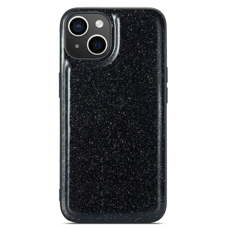 Nahkatehosteinen glitteri iPhone 14 Plus -suojakuori

