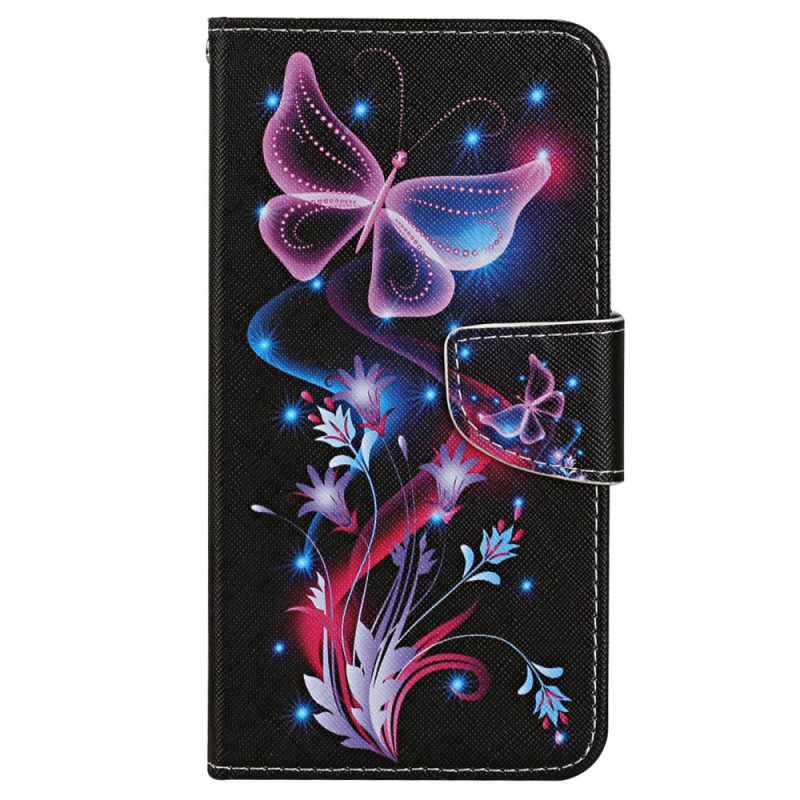 Housse iPhone 14 Plus Papillons Fluorescents