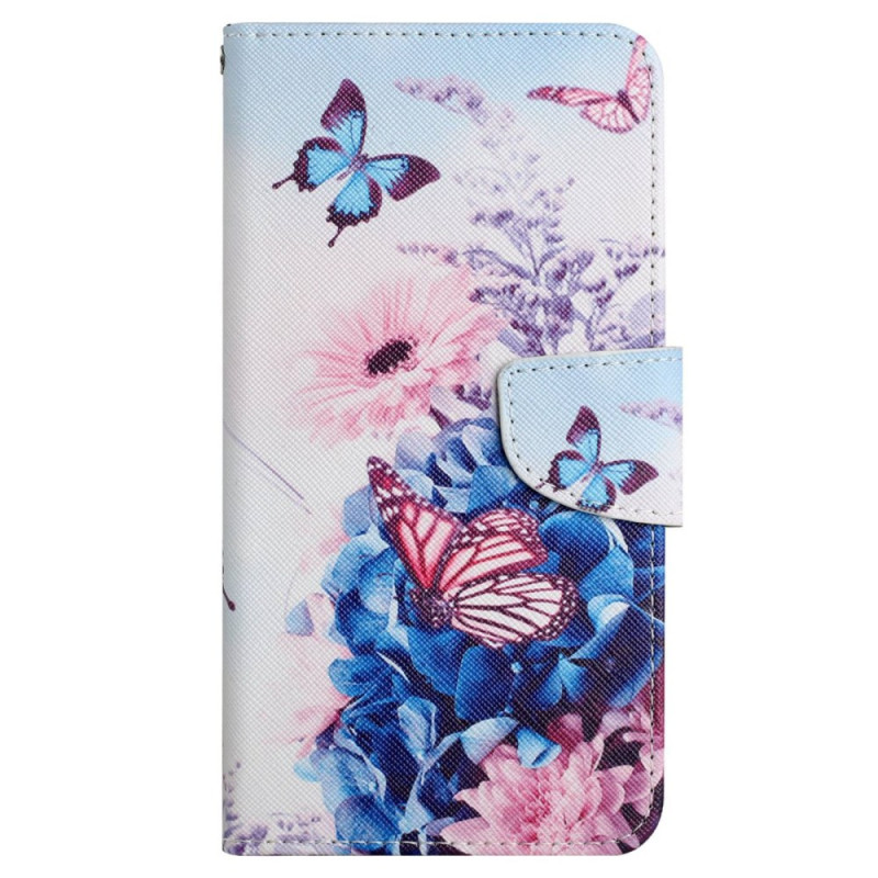 Housse iPhone 14 Plus Papillons Violets