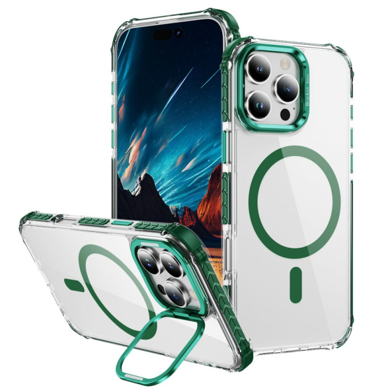 iPhone 14 Pro MagSafe -suojakuori
 jalustalla ja linssisuojalla varustettuna