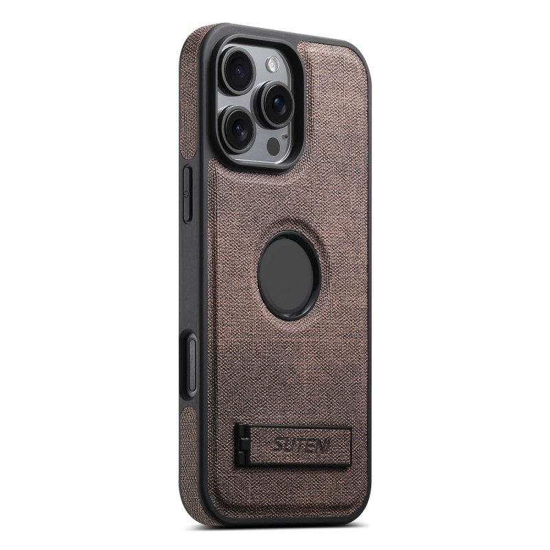 iPhone 14 Pro keinonahkakotelo, jossa on integroitu jalusta