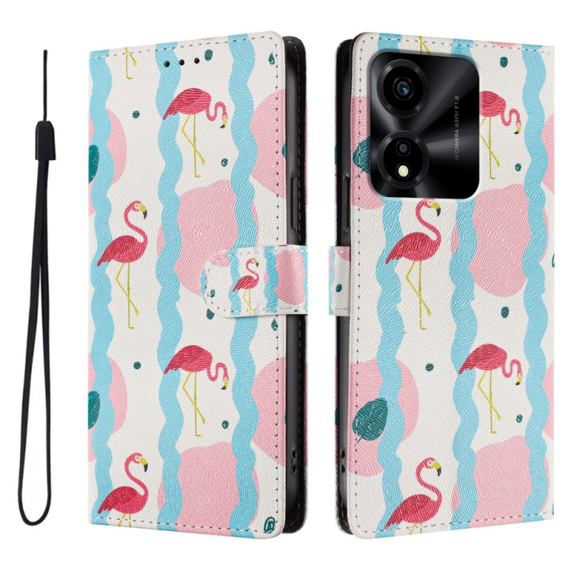 Honor X5c Plus vaaleanpunainen flamingo suojakuori
