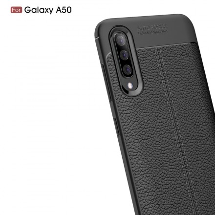 Samsung Galaxy A50 Nahkakotelo Lychee Effect Double Line