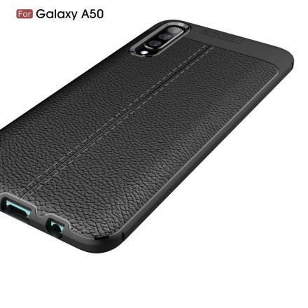 Samsung Galaxy A50 Nahkakotelo Lychee Effect Double Line