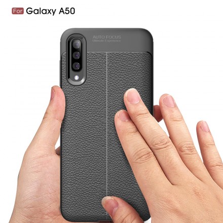 Samsung Galaxy A50 Nahkakotelo Lychee Effect Double Line