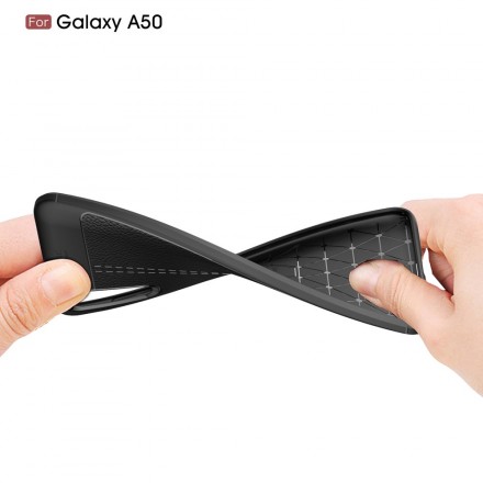 Samsung Galaxy A50 Nahkakotelo Lychee Effect Double Line