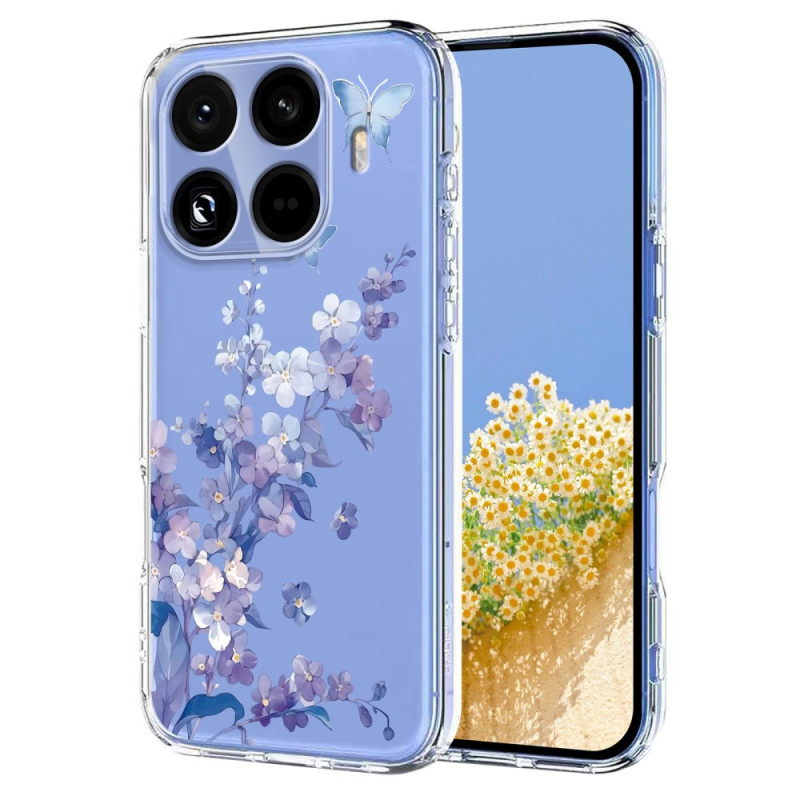 Xiaomi 15T Pro läpinäkyvä kukka suojakotelo