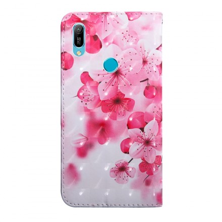Kansi Huawei Y6 2019 Vaaleanpunaiset kukat