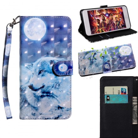 Kotelo Huawei Y6 2019 Wolf with Moonlight