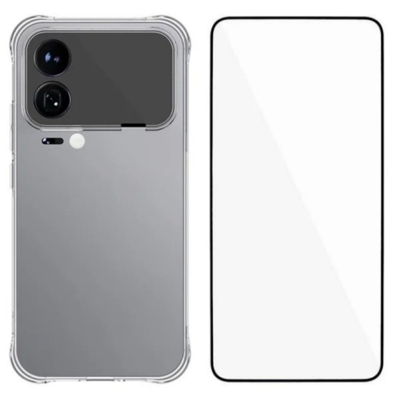 Xiaomi 17 Pro läpinäkyvä vahvistettu suojakuori
 näytönsuojuksella