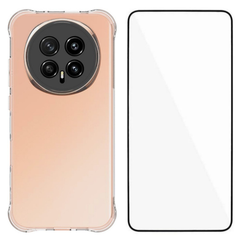 Honor Magic 8 läpinäkyvä suojakuori
 näytönsuojuksella