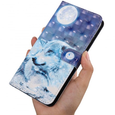 Kotelo Samsung Galaxy A50 Wolf ja kuunvalo