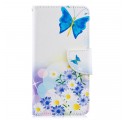 Samsung Galaxy A40 Asia Perhoset ja kukat maalattu