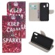 Samsung Galaxy A40 Case Keep Calm ja Sparkle